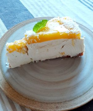 Mango-Ginger Cheesecake at SLOW in Soorts-hossegor