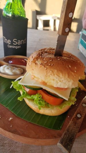 Burger at The Sand in Lembongan