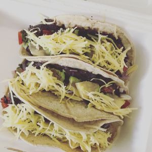 Avocado tacos  at Green Leaves in Brno