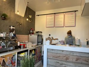 interior with larger menu at Mood in Watford