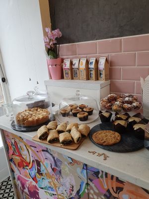 Yummy vegan pastries and deserts at Mood in Watford