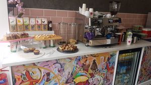 Coffee and cake. at Mood in Watford