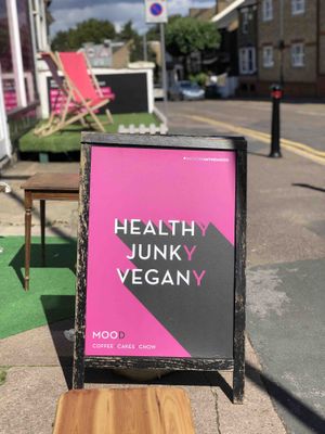 The outside seating area  at Mood in Watford