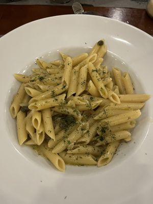 Fitness pasta with penne instead of spaghetti   at d'Angelo in Mykonos