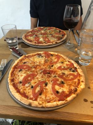 Pizza greko  at d'Angelo in Mykonos