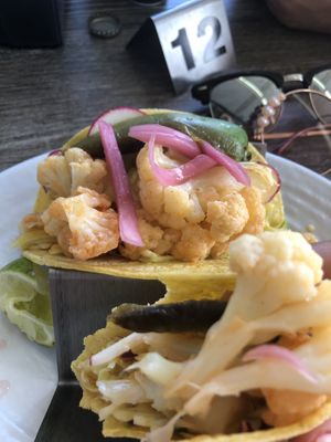 Buffalo cauliflower tacos at iQ  in Pensacola