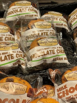 V prepackaged chocolate chip muffin  at KEF - Mathús in Keflavik