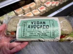 Vegan avocado sandwich at KEF - Mathús in Keflavik