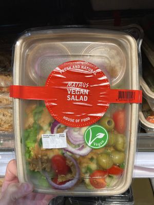 Vegan salad at KEF - Mathús in Keflavik