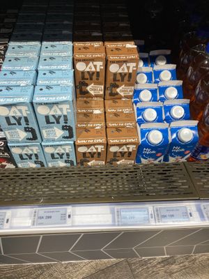 Plant based milks  at KEF - Mathús in Keflavik