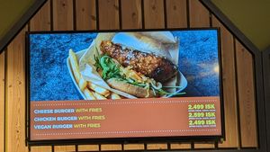 Vegan burger at KEF - Mathús in Keflavik