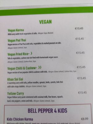Several vegan options at Bell Pepper in Waterford