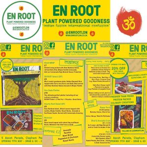 Menu at En Root in South West London
