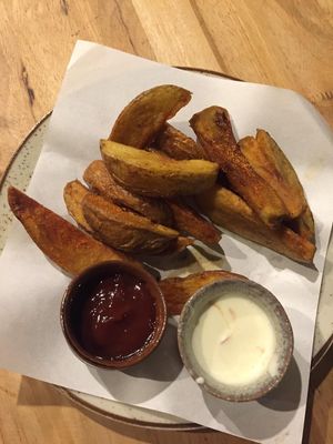 Potato wedges  at Bong Bonlai at YK Art House in Phnom Penh
