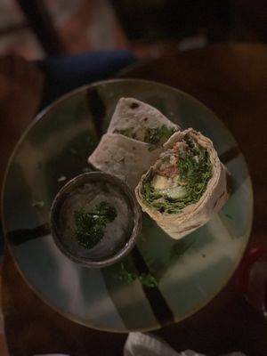Falafel Wrap at Bong Bonlai at YK Art House in Phnom Penh