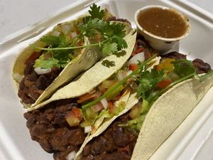 Black bean tacos at Bong Bonlai at YK Art House in Phnom Penh