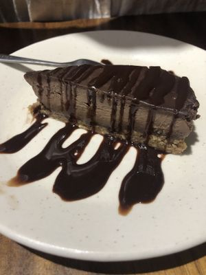 Cheesecake with chocolate  at Bong Bonlai at YK Art House in Phnom Penh