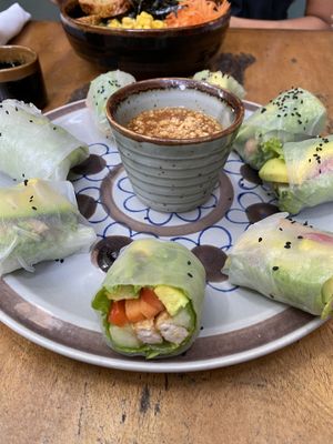 summerrolls  at Bong Bonlai at YK Art House in Phnom Penh