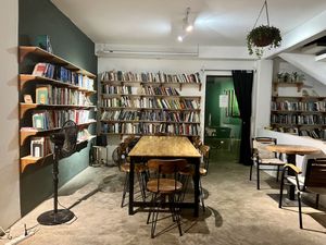 Library/seating area   at Bong Bonlai at YK Art House in Phnom Penh