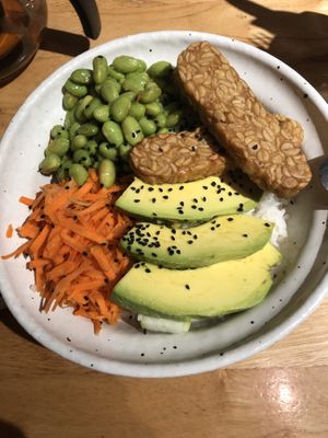 Tempeh bowl  at Bong Bonlai at YK Art House in Phnom Penh
