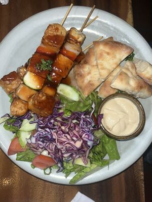 Tempeh skewers  at Bong Bonlai at YK Art House in Phnom Penh