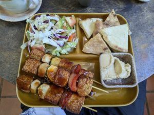 Tempeh Skewers at Bong Bonlai at YK Art House in Phnom Penh