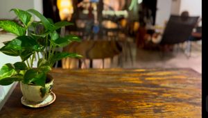 Interior seating/dining right inside the library   at Bong Bonlai at YK Art House in Phnom Penh