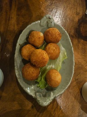 Cheese balls at Bong Bonlai at YK Art House in Phnom Penh