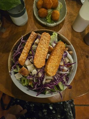 Tofeta Salad with extra tempeh at Bong Bonlai at YK Art House in Phnom Penh