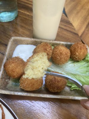 Cheese balls  at Bong Bonlai at YK Art House in Phnom Penh