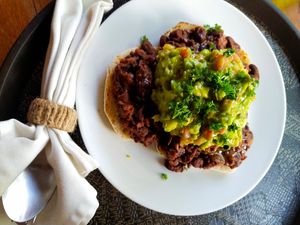 Beams and avocado on toast at Bong Bonlai at YK Art House in Phnom Penh