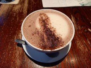 Schale Heiße Schokolade mit Hafermilch at Kult in Wurzburg