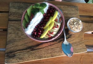 Peanut butter smoothie bowl   at Organic Smoothie Bowl & Cafe - Lazimpat in Kathmandu