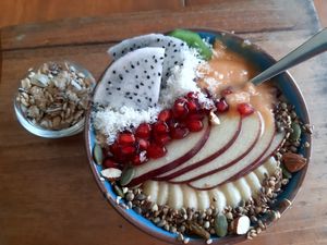 Very tasty and full of nutrients for 300rs. Smaller than what it looks at the photo but can meet the needs of slight hunger. Little bigger one can be recommended for proper meal. at Organic Smoothie Bowl & Cafe - Lazimpat in Kathmandu