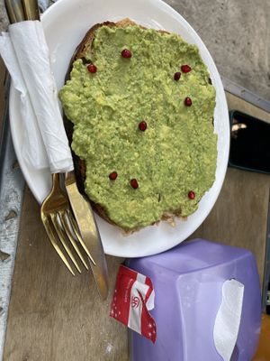 Avocado with sourdough bread   at Organic Smoothie Bowl & Cafe - Lazimpat in Kathmandu