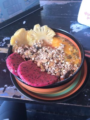 Tropical smoothie bowl  at Kampot Juice Box in Kampot