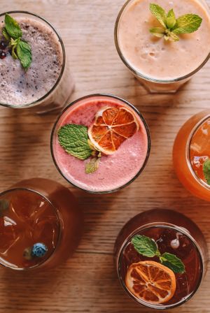 Cold pressed juices, seasonal smoothies, homemade kombucha at Reggeli in Pecs