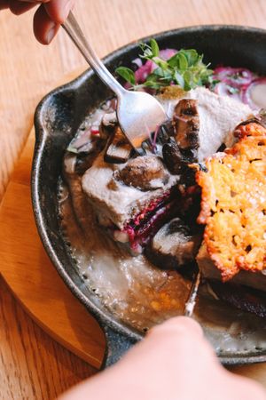 MBC sandwich. Mushroom - Beetroot - Cheese. Vegetarian at Reggeli in Pecs