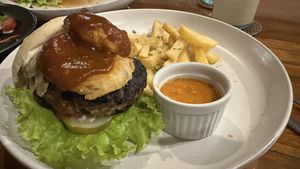 BBQ burger  at Bella by Sage in Ubud