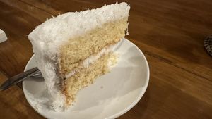 Coconut cake (perfectly moist, not crumbly) #Veganuary at Bella by Sage in Ubud