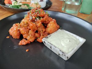 Buffalo cauliflower with ranch at Bella by Sage in Ubud