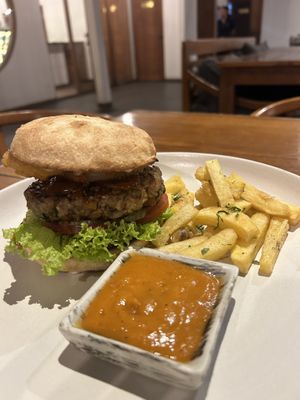 Vegan burger - decent but good  at Bella by Sage in Ubud