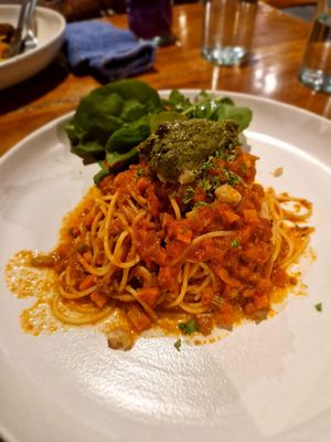 Spag bowl with beyond mince at Bella by Sage in Ubud