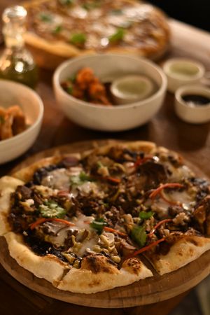 Jackfruit pizza at Bella by Sage in Ubud
