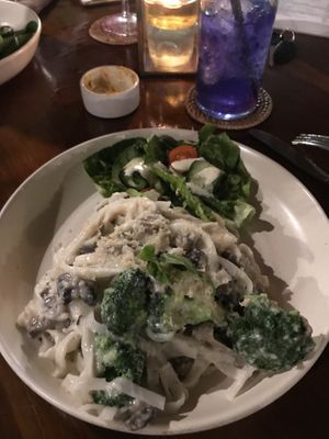 Mushroom Broccoli Fettuccini Alfredo at Bella by Sage in Ubud