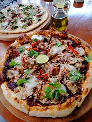 Bbq jackfruit pizza at Bella by Sage in Ubud