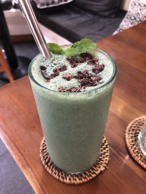 Rainforest cacao smoothie 💚 at Bella by Sage in Ubud