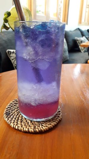 Galaxy colour changing lemonade at Bella by Sage in Ubud