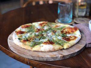 Trio pizza - AMAZING at Bella by Sage in Ubud