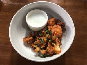Buffalo cauliflower wings at Bella by Sage in Ubud